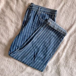 LIKE NEW Striped American Eagle Boyfriend Jeans | Size 18